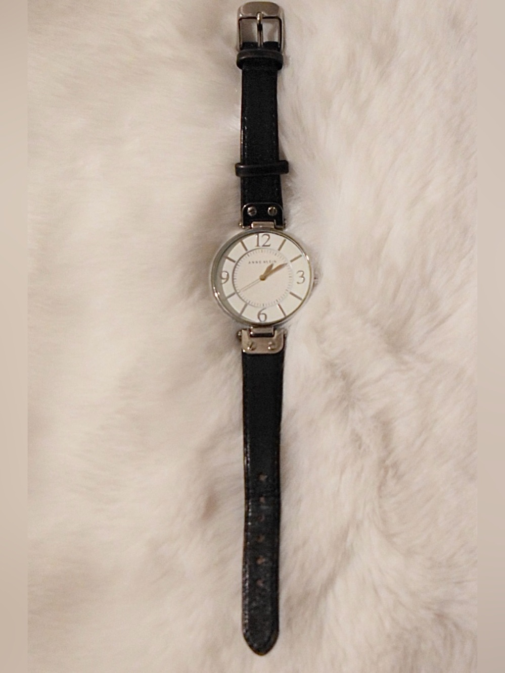 Anne Klein Analog Wristwatch with Genuine Leather Band - Used, Great Condition